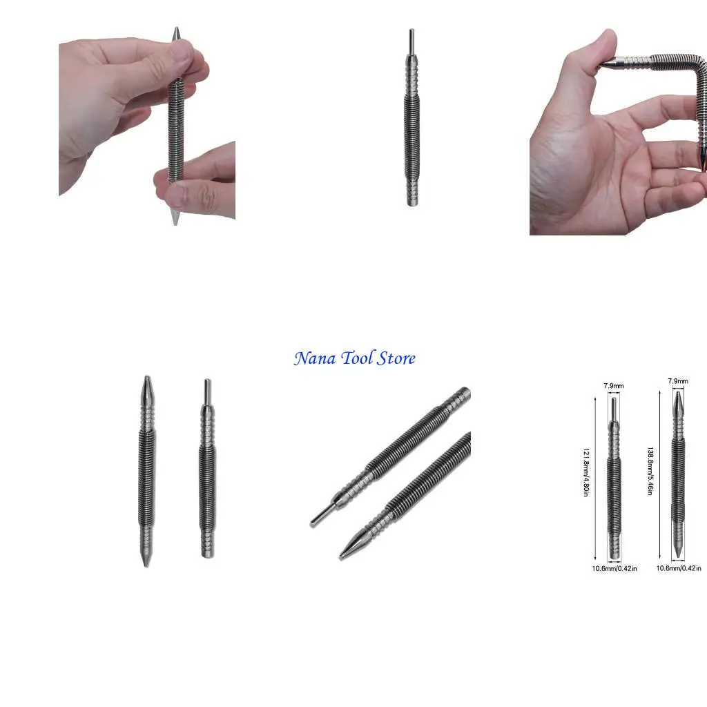 

31GJ 2PCS Double Head Combo Setter Double Ended 1/16-3/32 ″ 1/8 ″ пружинных ногтей