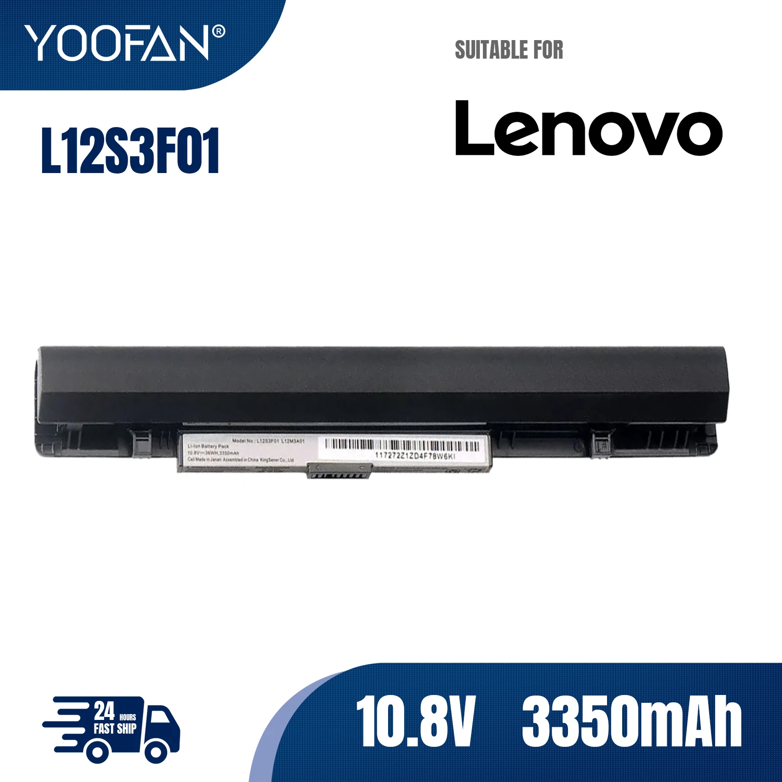 

YOOFAN L12S3F01 L12M3A0110.8V 3350mAh Laptop Battery for Lenovo IdeaPad S210 S215 Touch S20-30 L12C3A01 L12M3A01