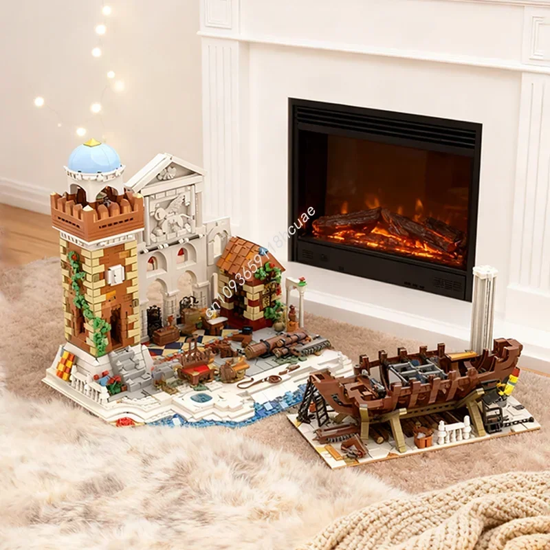

3168pcs MOC Renaissance Shipwright Castleed Model Building Blocks Construction Festivals Gifts Assemble Toys DIY Idea Brick