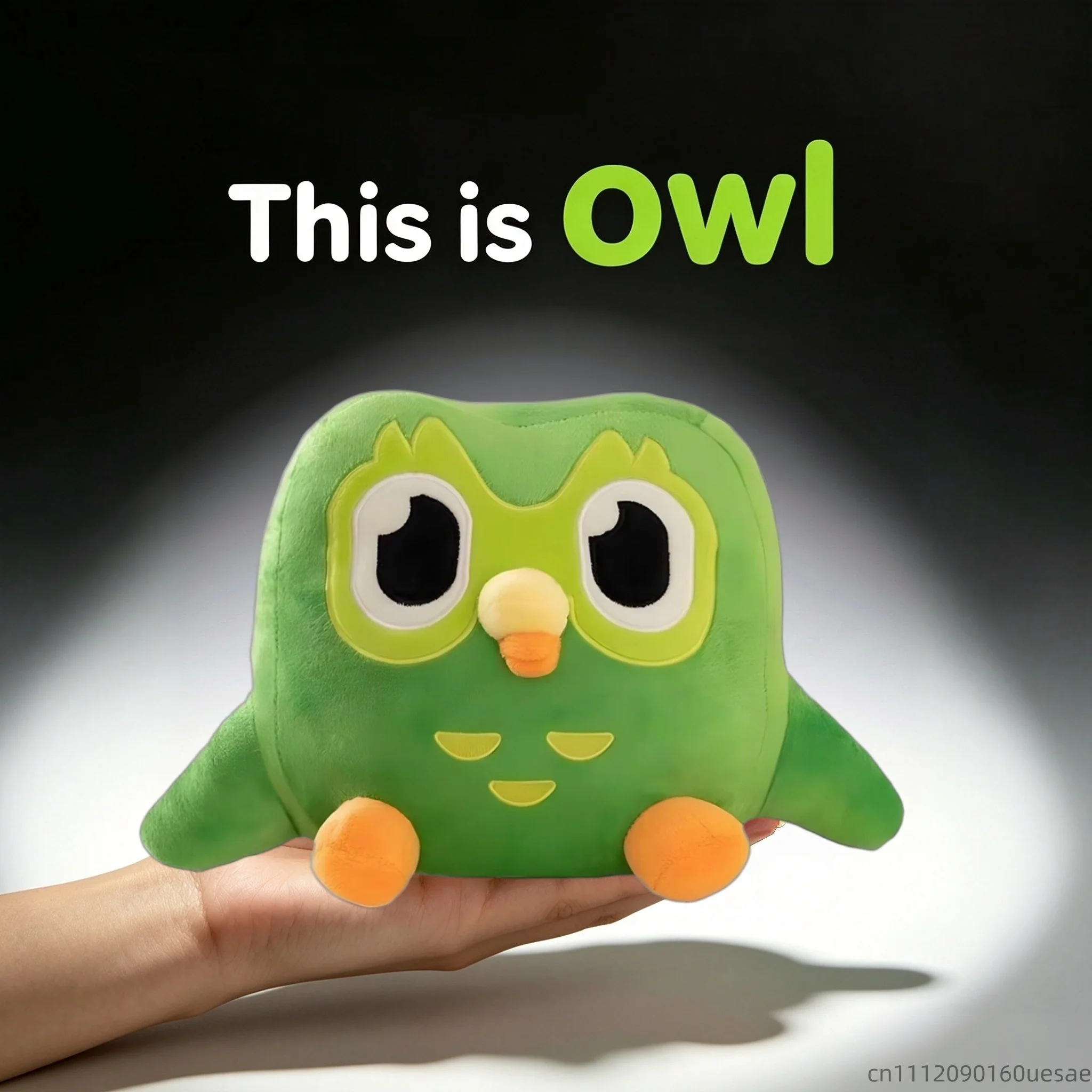 This is Owl Plush Doll Kawaii Green Duolingo Owl Plush Toy Accompany Learning Rewards Doll Birthday Gift Student Kid Adult Gift