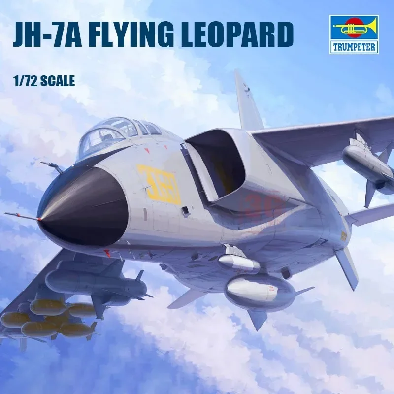 

Trumpeter 01664 Plastic Model 1/72 Scal Model Kits China JH-7A Flying Leopard Fighter Military Model Hobby Collection DIY Toys