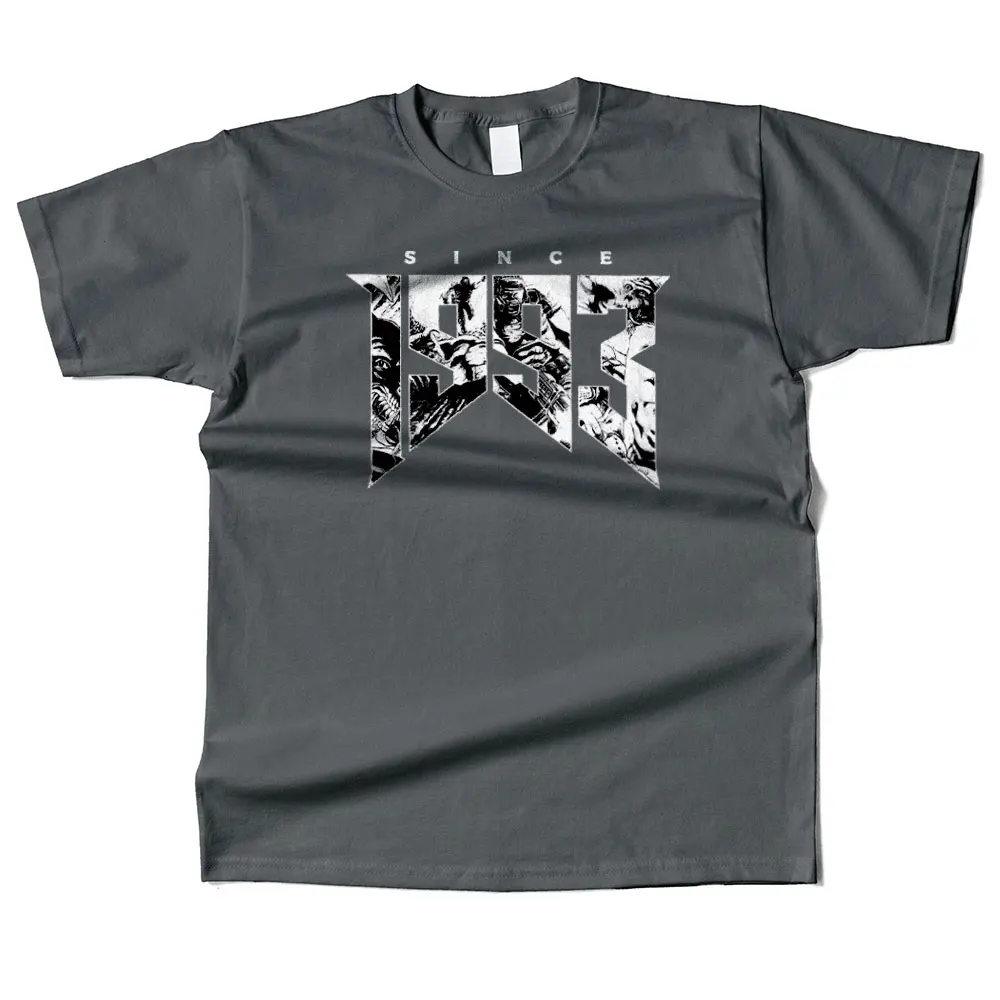 Mens Cotton Doomed Since 1993 Graphic High Quality T Shirt Street Casual Style Tee for Men and Women