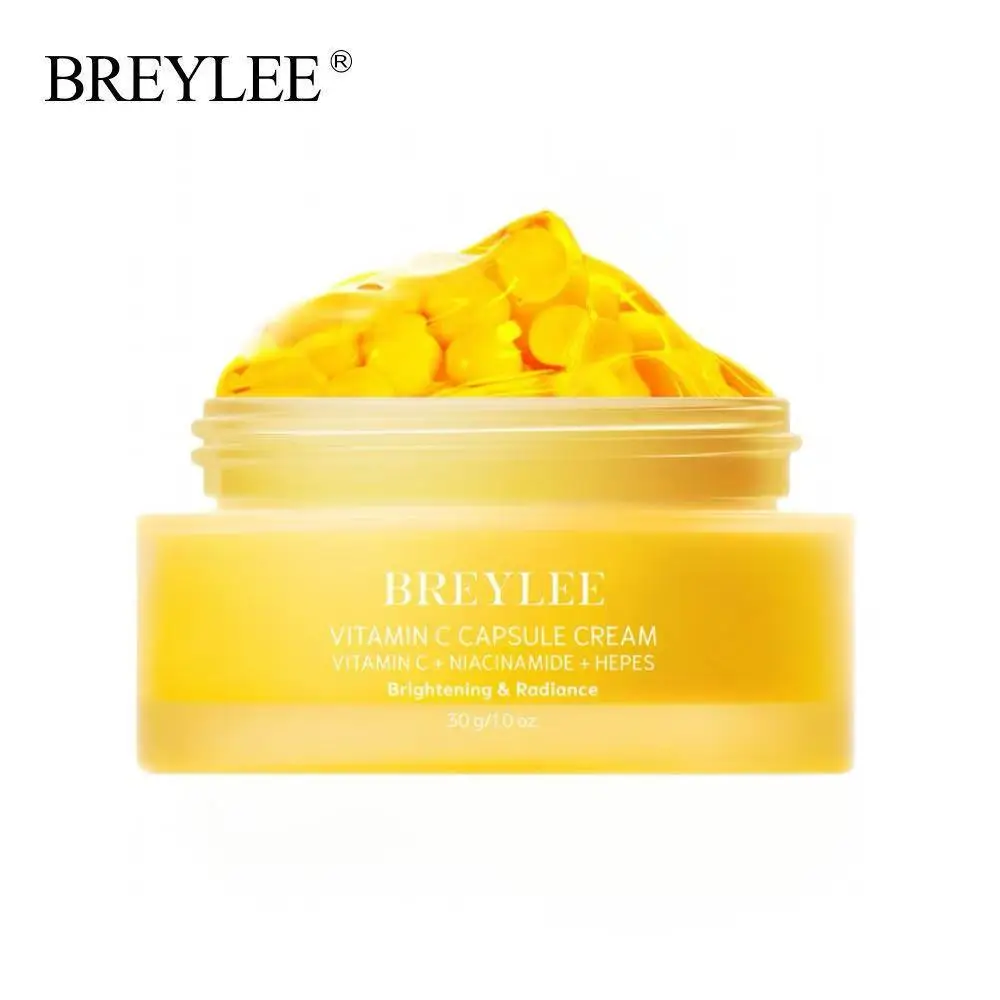 

Крем для лица BREYLEE с витамином С в капсулах, 30 г, с ниацинамидом, осветляет кожу, улучшает цвет лица, восстанавливает и питает кожу лица.