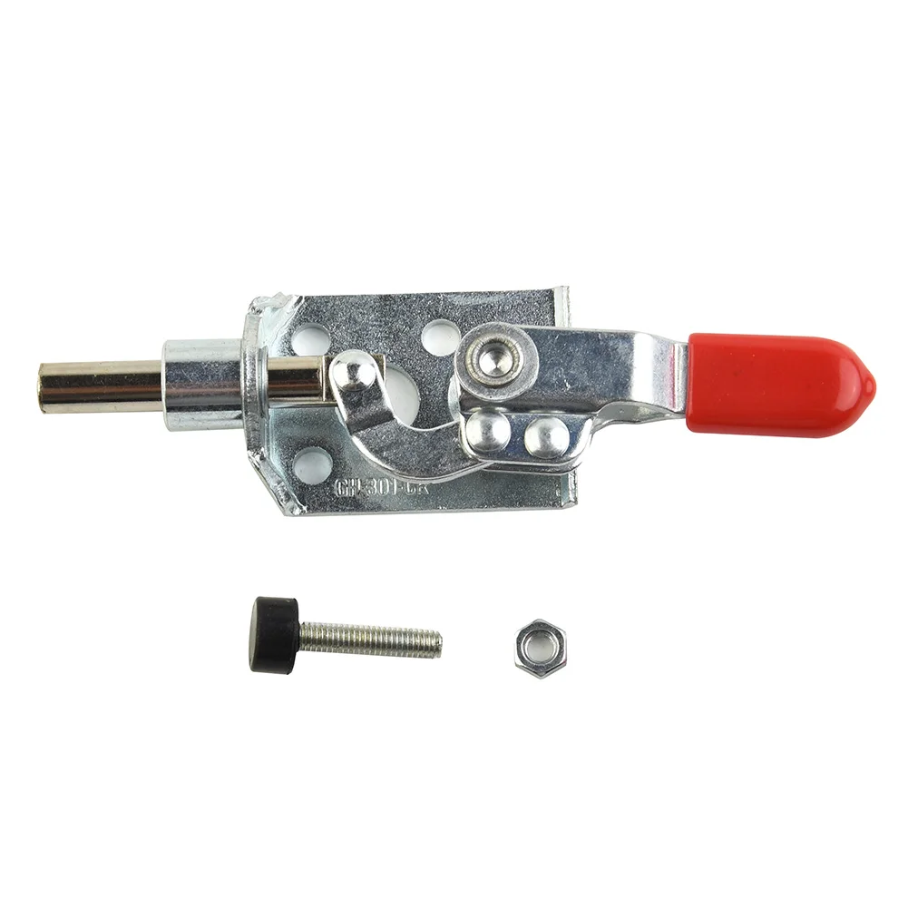 GH301-CR Push Pull Toggle Clamp 40kg Quick Release Joinery Horizontal Clamp Testing Jig Hand New Heavy Duty Woodworking Tool