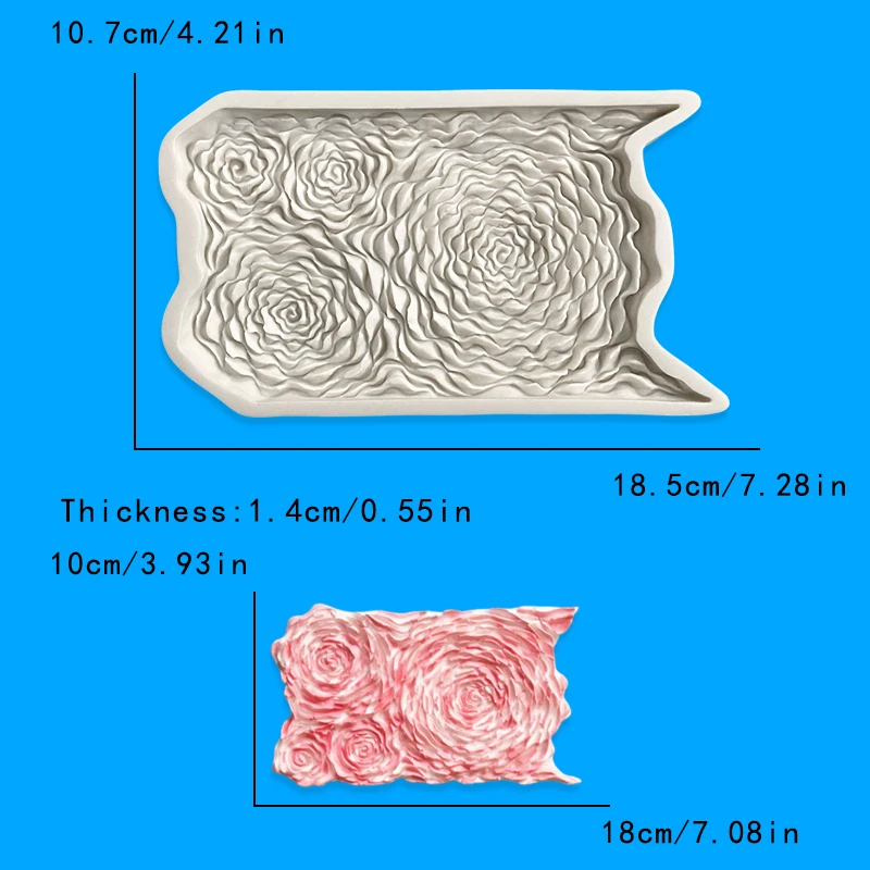 Cake border Lace decoration shims Lace rose strip silicone mold strip rimming fondant cake decoration mold