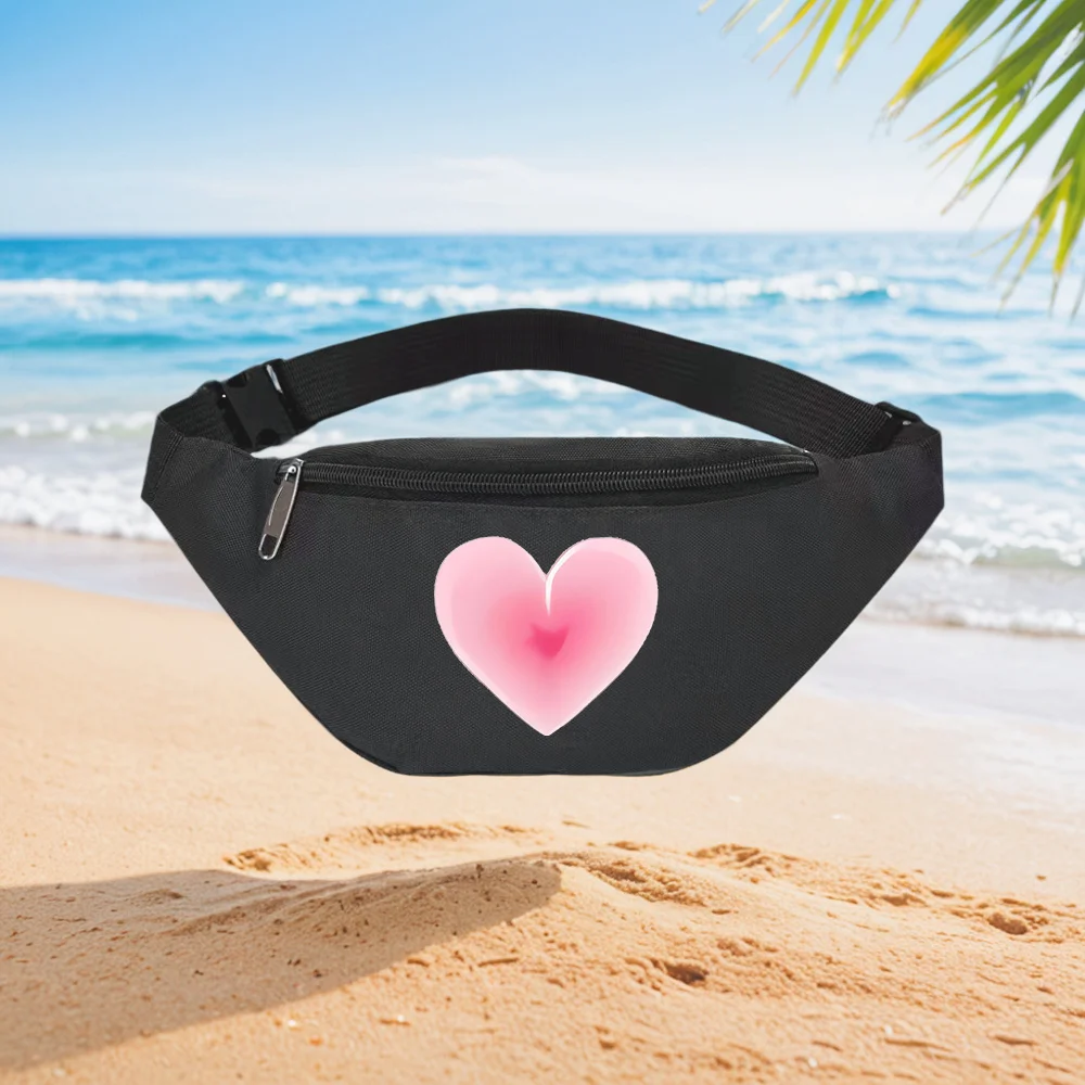 

Sweetheart Design Heart Shape Romantic Lovely Elegant Waist Backpack Crossbody Chest Bag Street Casual Sporty Fashionable Simple