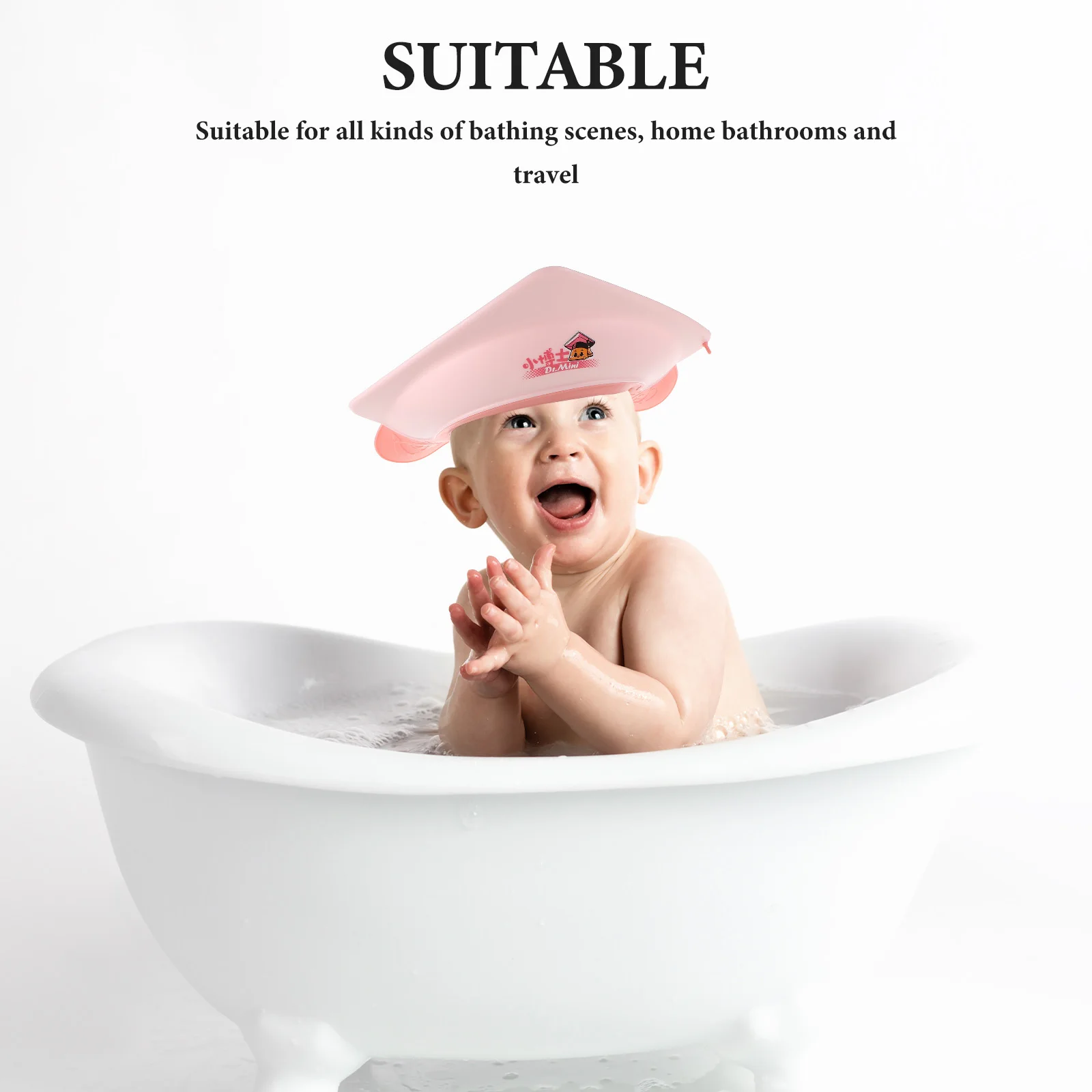 

Soft Silicone Shampoo Cap for Kids Bathing Water Resistant Hair Washing Hat Toddler Baby Ear Protection Shower Bath Cap