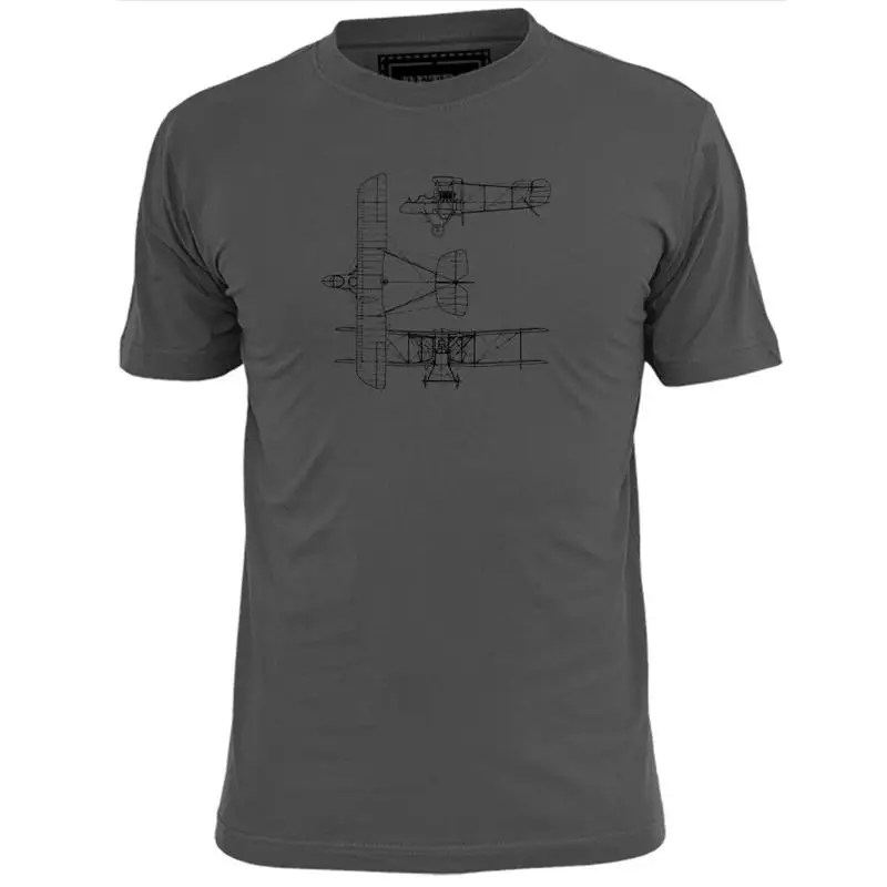 

Мужская футболка Airco dh1 WW1 Biplane Military Aircraft Blueprint Chopper