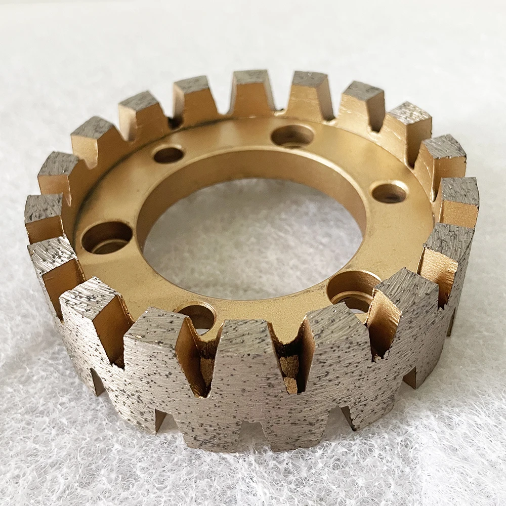 1PC Diameter 90mm Diamond Integral Segmented Standard Stubbing Wheel Heavy Duty Milling Tool For Granite On CNC Machine