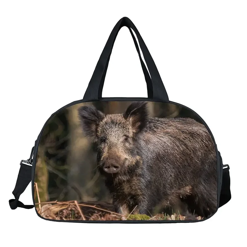 Wild Boar Deer Fox Tiger Travel Totes Women Casual Handbags Multifunction Shoes Luggage Bags Large Capacity Travel Duffle Bag