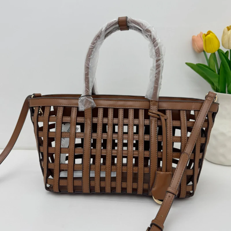 

New PU Leather Hollow Out Women Handbag Shoulder Bag Fashion Design Large Capacity Tote Bag Trendy Lady Bags