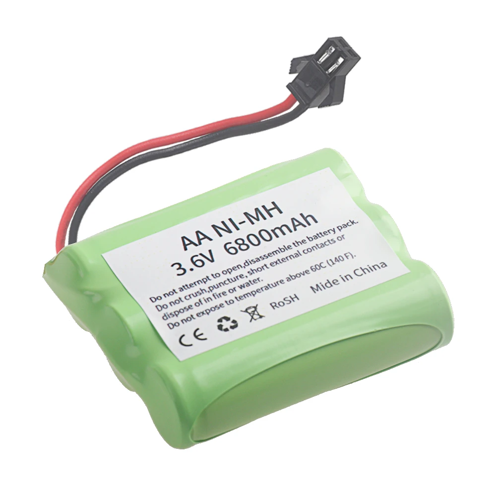 6800mah 5000mah 3000mah NiMH AA 2.4V/3.6V/4.8V/6V/7.2V/8.4V/9.6V/12V Rechargeable Battery Pack For RC Car Boats Toys Parts