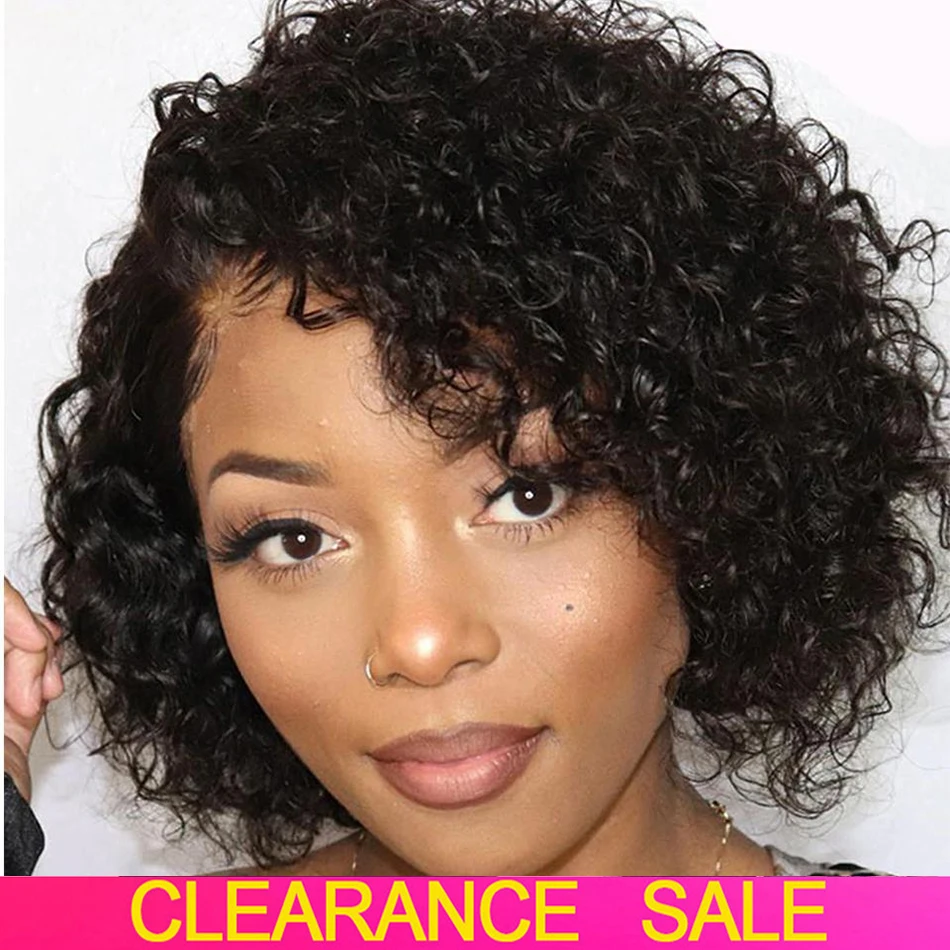 

FAVE Short Pixie Cut Wig Human Hair Curly Human Hair Wigs For Women Brazilian Afro Short Wigs Human Hair 150% Remy No Lace