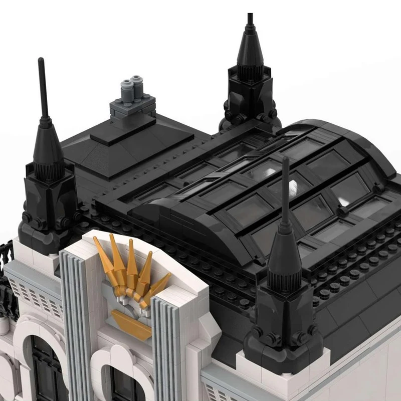 1999PCS City Modular Art Deco Theatre Street View Building Model Custom Creative Blocks DIY Assembly Educational Toy Xmas Gifts
