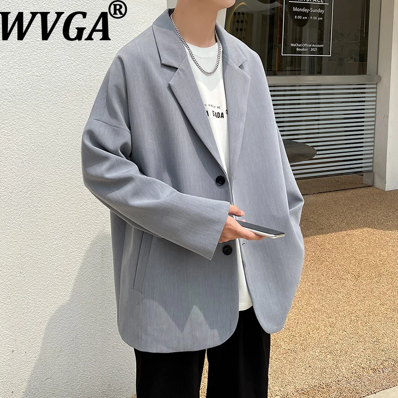 

Мужской пиджак WVGA: новая коллекция весна-осень, легкий люкс, стильный, с длинным рукавом, нишевый шик, повседневный, с отложным воротником, модель W19987