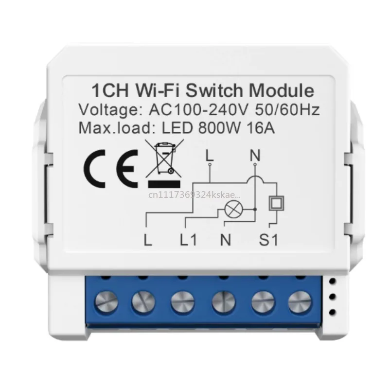AVATTO ZigBee Tuya 1/2/3/4 Gang Mini Smart Switch DIY Light Switches Module Two-Way Control Works With Alexa Alice Google Home