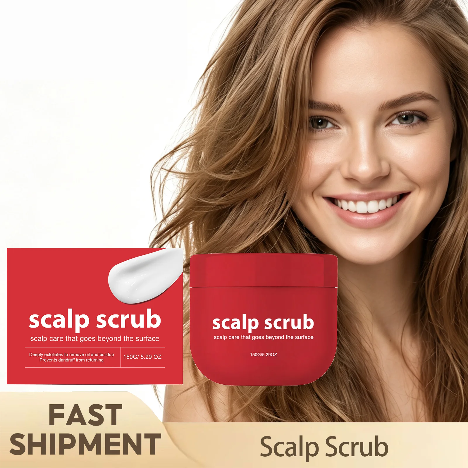 Scalp Scrub Deep Exfoliating Scalp Care Oil Control Fluffy Hair Scalp Cleanser Remove Greasy Build Up Nourish Dry Scalp Hair