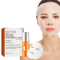 Collagen Anti Aging Facial Mask VC Whitening Serum Spray Set Wrinkle Remove Essence Firm Lift Hydrauronic Moisturizing Skin Care