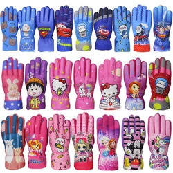 Kids Cartoon Windproof Warm Ski Riding Gloves Winter Outdoor Snow Skating Snowboarding Children Waterproof Breathable Mittens