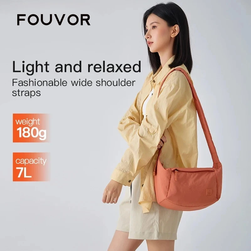 

Fouvor Women Shoulder Bags Multiple Partitions Comfortable Durable Crossbody Bags Lightweight Canvas Zipper Pocket Bag 3071-06
