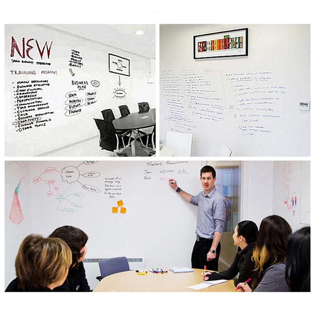 

Self Adhesive PVC Whiteboard Sticker Reusable Removable Smooth Writing Graffiti Board for Home Office Family Message Menu