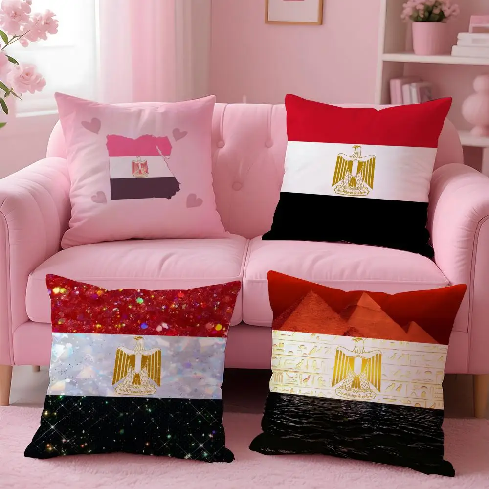 Egypt EGY flag Cushion Cover Eco-Friendly Odorless Healthy Pillowcase Soft & Comfortable Kid-Safe No Filling