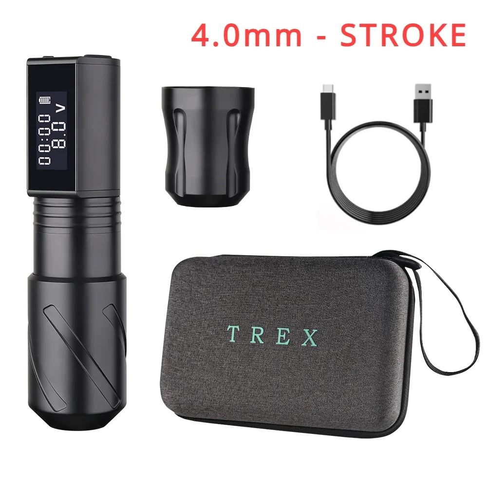 4.0mm-stroke Portable 1800mAh Coreless Powerful Motor Professional Wireless Tattoo Machine Pen for Permanent Makeup Body Art