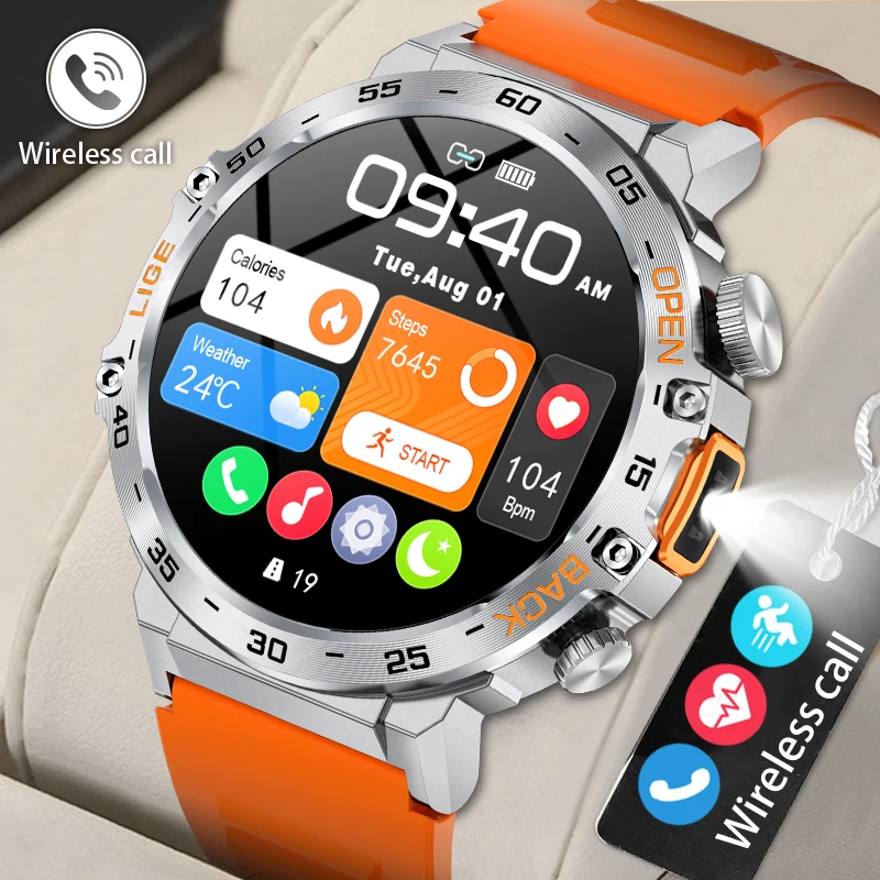 

LIGE AMOLED Smart Watch Men 360*360 HD Screen Waterproof Sport Fitness Watches Flashlight New Men Smartwatch For Andrio IOS 2026