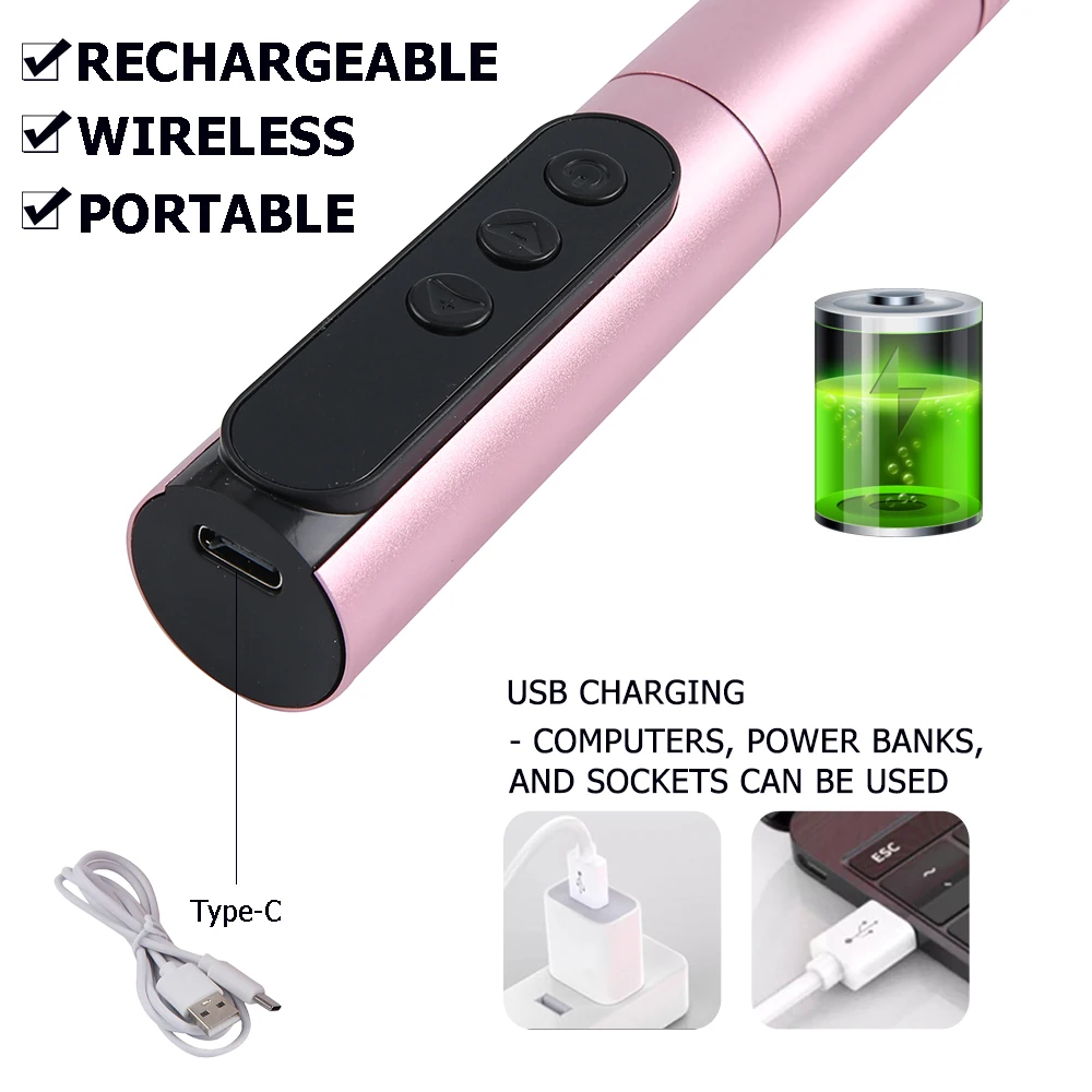 Professionele oplaadbare draadloze nagelboorpen - 35000 RPM elektrische nagelvijl met hoge snelheid en LCD-display voor manicuregereedschap