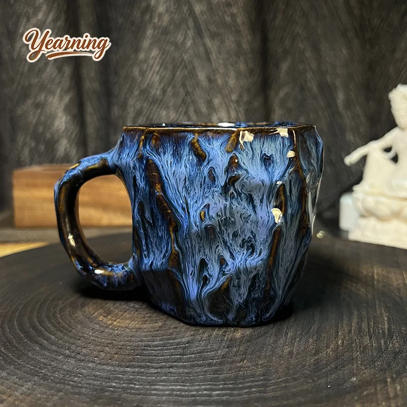 

Ceramic Coffee Cup American Retro Latte Mug Home Water Cup High Value Latte Art Cup