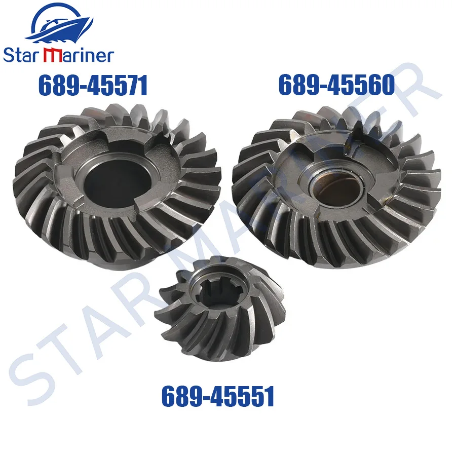 

689 Gear Kit For Yamaha 2T 25HP 30HP Outboard Engine Forward Gear 689-45560 Reverse Gear 689-45571 Pinion 689-45551