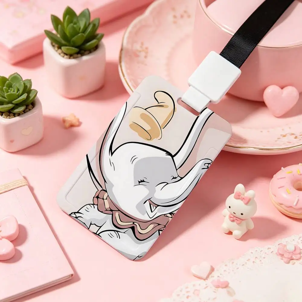 Cute D-Dumbo NFC Contactless Sliding Card Sleeve For Student Cards, Bus Cards, ID Cards, And Work Permits