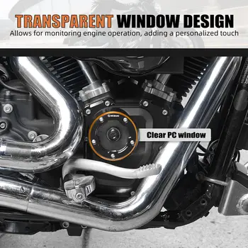 NICECNC 適用於哈雷戴維森 Dyna Super Glide Custom /FXD Street Bob Fat Bob Low Rider Wide Glide 2001-2017 透明凸輪軸蓋 6 最佳銷售 哈雷戴維森肥仔 - №1