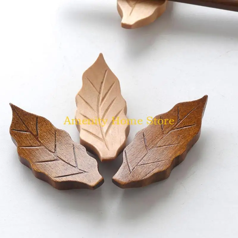 F26C Japanese Chopstick Holder Natural Wooden Chopstick Rest Spoon Fork Knife Holder Dinner Tableware