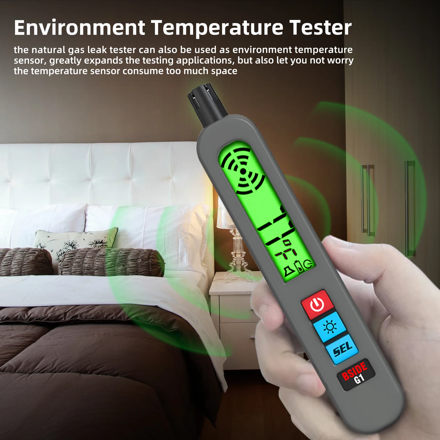 Rilevatore di perdite di Gas BSIDE combustibile Co2 naturale alcool infiammabile analizzatore di metano gpl allarme cicalino ricaricabile PPM Tester