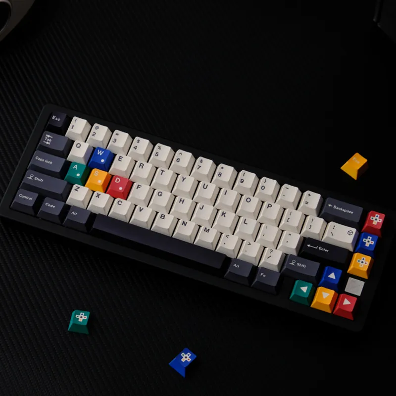 Imagem -06 - Dye Sublimation Cherry Perfil Keycap Grupo 151 Chave gb Material Pbt Fit para mx Switch Gaming Teclado Mecânico Preto e Branco