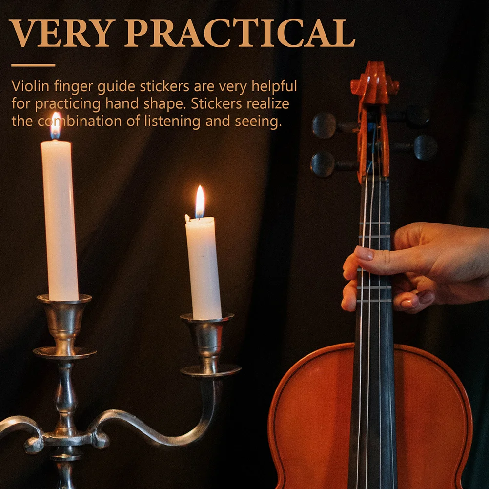 

2 Rolls Violin Fretboard Stickers Tapes Fingerboard Marking Decals Learning Tool Position Tape Reusable Durable Accessories For