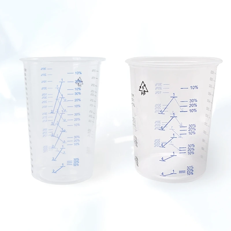 Flexible Measuring Cups 600/1000ml for Precise Mixing in Kitchen or Art Projects