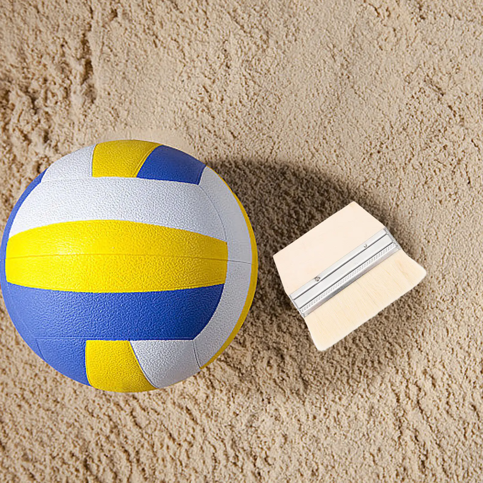 Portable Beach Sand Brush Soft Body and Feet Sand Remover Brush Small Cleaning Tool for Volleyball and Travel Beach Must Haves