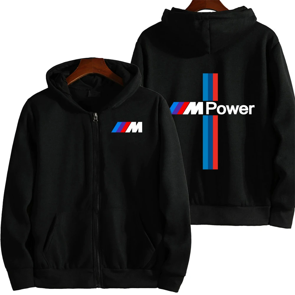 BMW Racing Team Logo Men Zip Up Hoodie Spring Autumn Fashion Couple Sweatshirt 2025 New Sport Women Jacket Coats