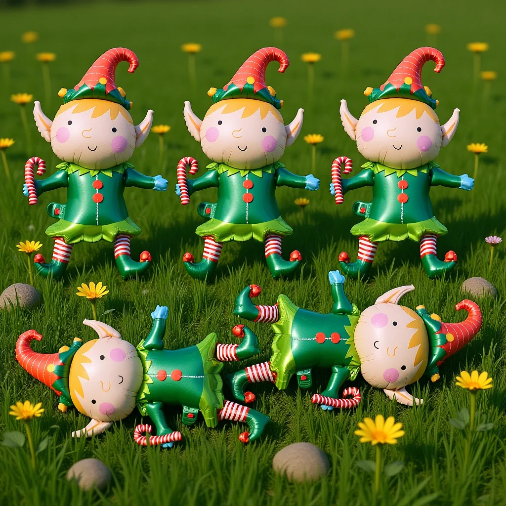 

5Pcs Christmas Elf Aluminum Foil Balloons Party Decorations Perfect Photo Props Xmas Party Supplies Christmas Decorations