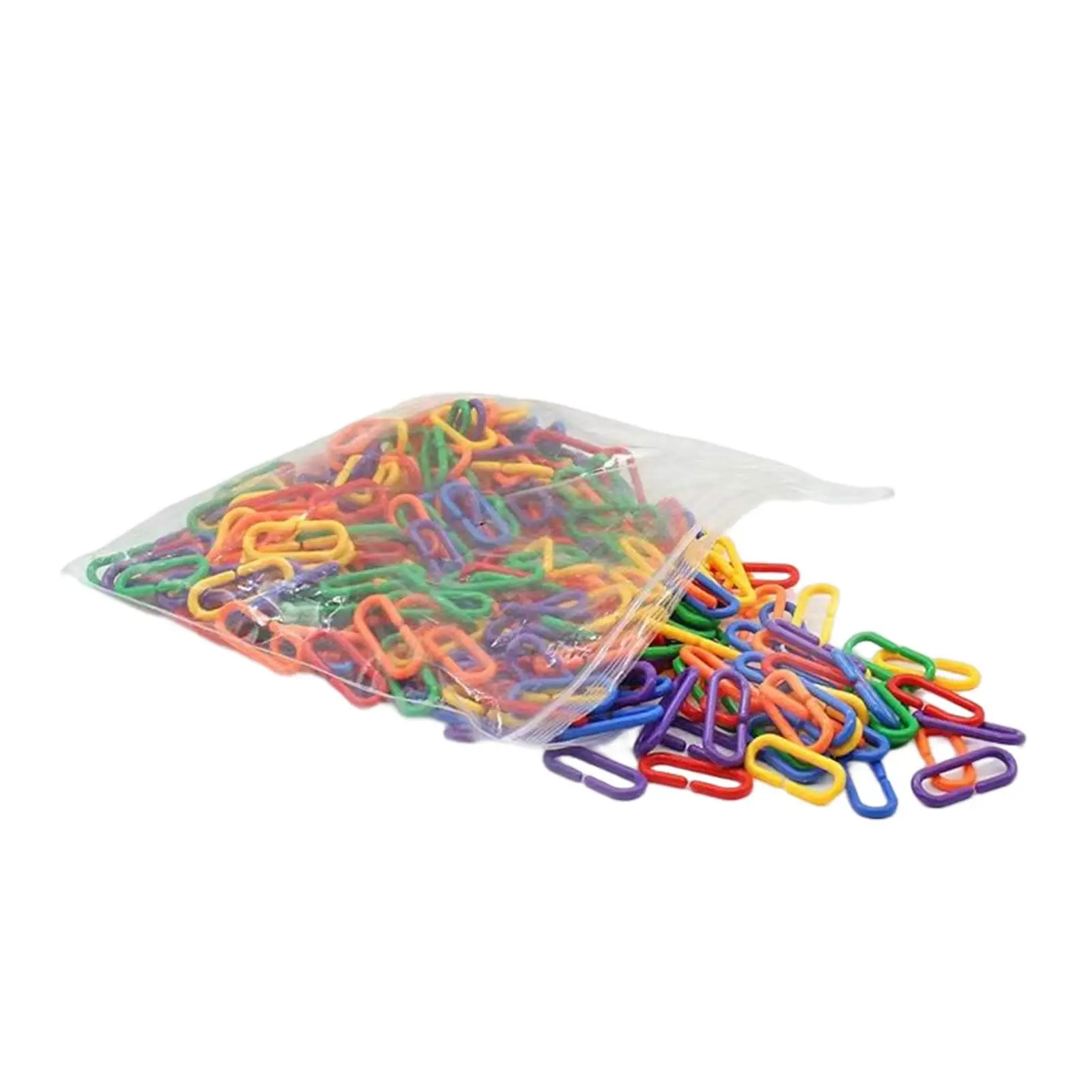 600x Assorted Color Hook Link, Bird Swing Chain ,Fine motor, Learning Toys Links for Kids