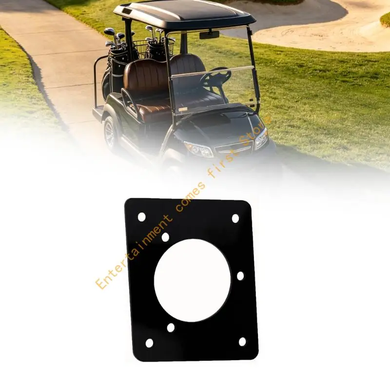 Replacement Golf Cart Port Panel for Charging Port Change, Acrylic Adapter Plate with Clear Mount Layout and Drilled Mount