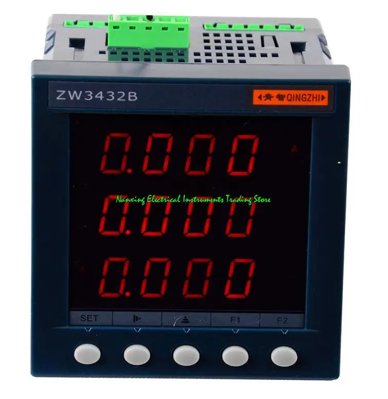 ZW3432B Three-phase integrated electricity meter Panel mounted power meter 96*96 Voltage: 10-500V,Current: 0.01-5A