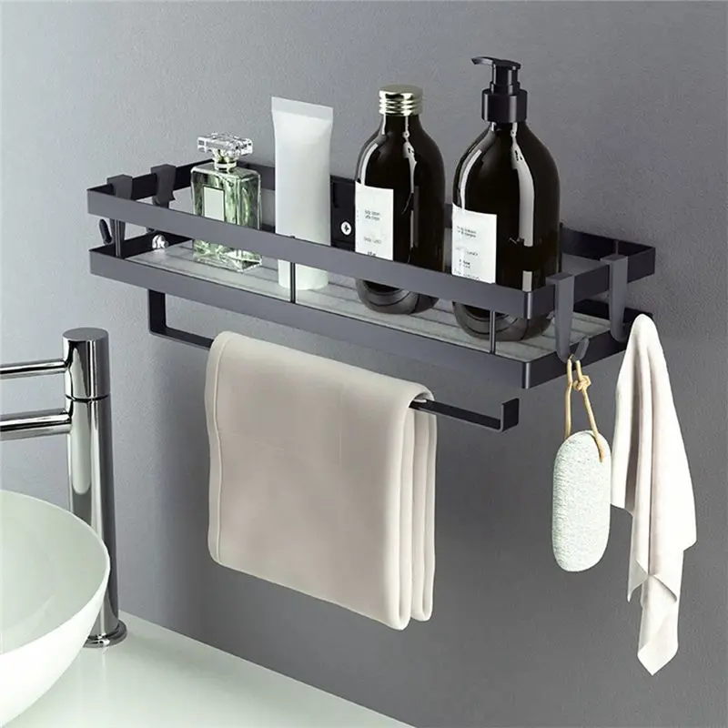 

A20I Полка для специй, Подвесная полка для специй с держателем для кухонных рулонов и 4 крючками, Ящик для кухонного органайзера, Держатель для кухонной утвари