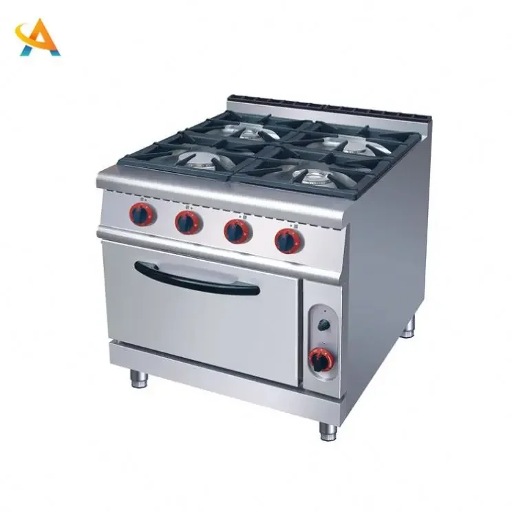 

Commercial Stainless Steel 2 Burner Gas Stove Floor Type Freestanding Cooking Range Gas Cooker with Cabinet