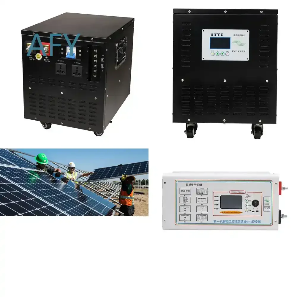 Solar Generator System for 24V Solar Hybrid Inverter 7000 6000 1000W Pure Sine Wave Power Station Portable Off Grid Solar