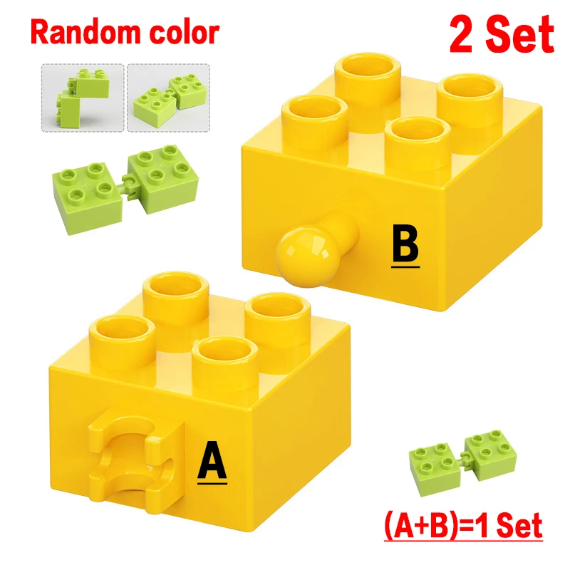 Big Building Blocks Opening Closing Thin Brick Accessories Compatible Bricks Foundation Assembly Girl Children Toys Kids Gift