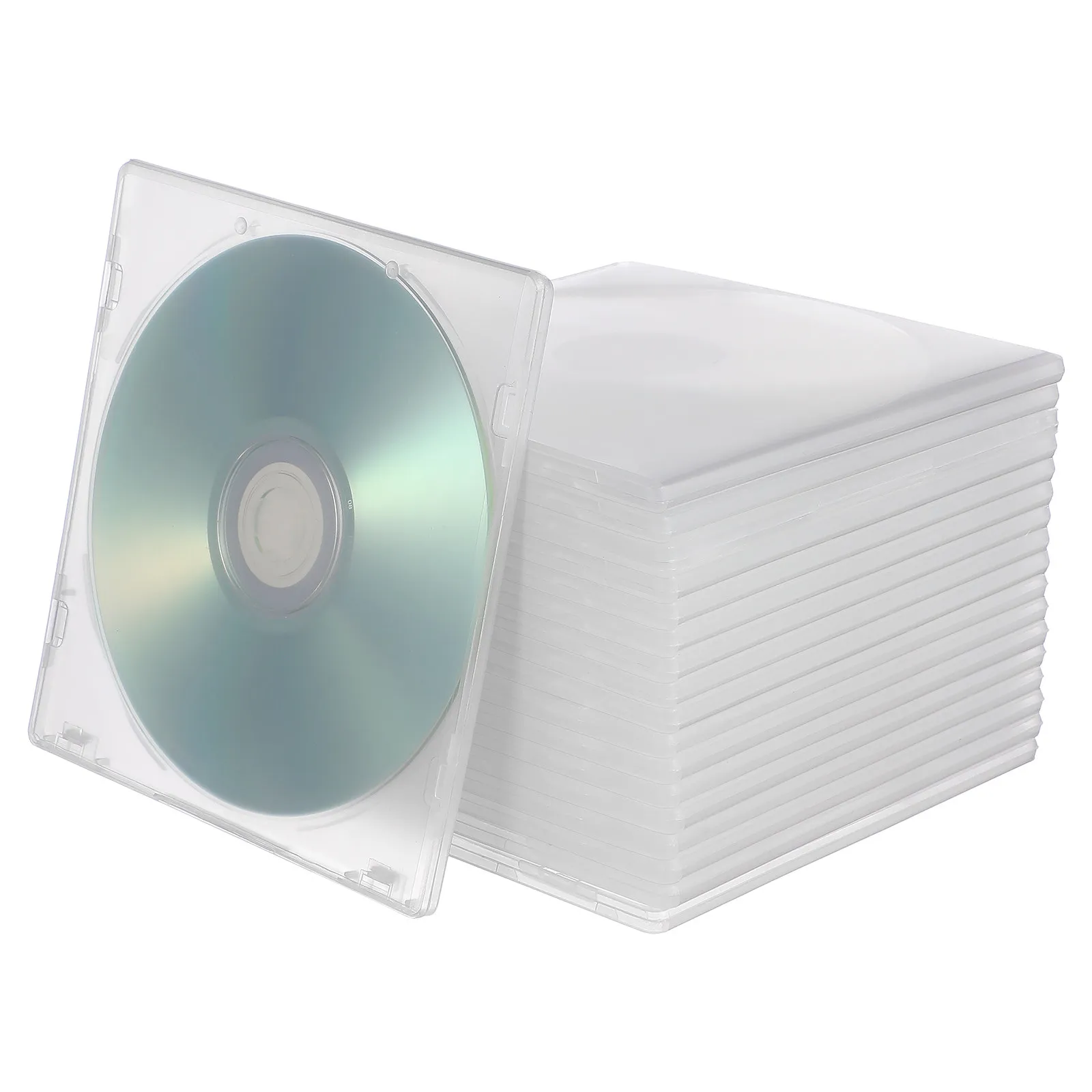20Pcs High Quality Slim Cd Dvd Storage Case Transparent Organizer for Film Music Gaming Fans Collector Gift Dust Scratch