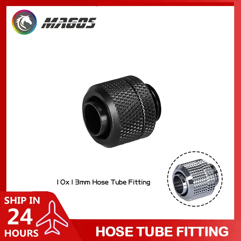 2pcs G1/4 3/8 Hose Fittings For 10x13mm Soft Tube Pipe, Flexible Tuing Connector PC Water Cooling Accessories